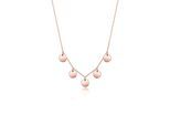 Kette mit Anhänger ELLI "mit 5 Plättchen Anhänger 925 Silber", rosegold, Halsketten, Damen, 45, Silber 925 (Sterlingsilber), L: 45