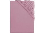 Spannbettlaken S.OLIVER "TABEA, 100% Baumwolle, 145 g/m²", rosa (altrosa), L:200cm, Jersey, Obermaterial: 100% Baumwolle, Bettlaken, Spannbettlaken, Bettlaken für Matratzen bis 25 cm Höhe, perfekter Sitz, bügelfrei