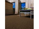 Kunstrasen ANDIAMO "Field, Gesamthöhe 4 mm, Made in Belgium", braun, B:133cm L:300cm, Nadelfilz, Polyester, Teppiche, für Balkon & Terrasse, mit Drainage-Noppen, Nadelfilz-Optik