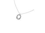 Kette mit Anhänger JOBO "Kreis mit Gitterstruktur 24 Zirkonia", silber 925, Halsketten, Damen, Silber 925 (Sterlingsilber), L: 45, 925 Silber 45 cm