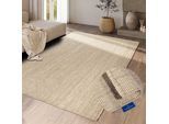 Teppich VILLEROY & BOCH "Rosalie Juteteppich", weiß (naturweiß), B:120cm H:10mm L:170cm, Jute, Teppiche, Teppich, Läufer, 100% Jute, Natur, Wohnzimmer, Esszimmer, Schlafzimmer, GRS
