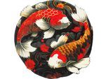 Teppich "Koi Couple", bunt, B:90cm H:9mm L:90cm Ø:90cm, Polyamid, WASH+DRY BY KLEEN-TEX, Teppiche, Teppich
