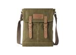 Umhängetasche JAN VANDERSTORM "Tasche PALLI", Mädchen, Gr. 1, grün (oliv), Obermaterial: 90% Baumwolle CO. 10% Lammleder LEL., Taschen Umhängetasche