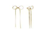 Paar Ohrhänger AMOR "Schmuck Geschenk, Schleife", gelbgoldfarben, Ohrringe, Damen, Edelstahl