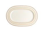 Servierplatte VILLEROY & BOCH "Servierplatte Ivoire 35 x 24 cm weiß-gold", bunt (weiß, gold), L:35cm, Porzellan, Servierplatten, Servierplatte