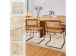Teppich ASTRA "Lou 254", cremegrau, B:133cm H:10mm L:190cm, Kunstfaser, Teppiche, Teppich, Hoch Tief Struktur, Kurzflor, Wohnzimmer, Schlafzimmer