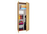 Mehrzweckschrank VCM "Holz Besenschrank Staubsauger Putzschrank Vandol", braun (buche), B:70cm T:40cm, Obermaterial: 100% Holz Wood., Schränke, Mehrzweckschrank