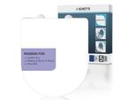 WC-Sitz SCHÜTTE "Duroplast, WHITE D-Form PRO 2", weiß, B:36,8cm H:5cm L:45cm, Duroplast, WC-Sitze, mit Absenkautomatik und Schnellverschluss