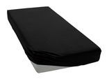 Spannbettlaken BELLANA "bellana exclusiv aus 100% Mako-Baumwolle, 150 g/m², bügelfrei", schwarz, L:200cm, Mako-Jersey, Obermaterial: 100% Baumwolle, Bettlaken, Spannbettlaken, feinste Mako-Baumwolle, Spannbetttuch für Matratzen bis 25cm Höhe
