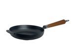 Bratpfanne RONNEBY BRUK "Maestro, hoch, mit Holzgriff & Gegengriff", schwarz (schwarz, mit buchenholzgriff), B:25cm H:9cm L:50cm, Pfannen, Bratpfanne