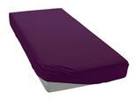 Spannbettlaken BELLANA "bellana exclusiv aus 100% Mako-Baumwolle, 150 g/m², bügelfrei", lila (violett), L:200cm, Mako-Jersey, Obermaterial: 100% Baumwolle, Bettlaken, Spannbettlaken, feinste Mako-Baumwolle, Spannbetttuch für Matratzen bis 25cm Höhe