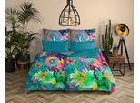 Wendebettwäsche HIP "Parada", multi, B/L: 200cm x 200cm, 1 Stk., 2 Stk., Satin, B/L: 80cm x 80cm & 80cm x 80cm, 3, Satin, Obermaterial: 100% Baumwolle, Bettwäsche, Wendebettwäsche, Satin, Reißverschluss, Wendeoptik, Mandala, Schmetterling, Bunt