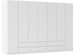 Drehtürenschrank RAUCH "Kleiderschrank Garderobe GAMMA Breiten 91/136/181/226/271/315/360 cm", alpinweiß, griffe weiß, B:315cm H:210cm T:54cm, Holzwerkstoff, Schränke, Drehtürenschrank, mit Schubladen, verschiedene Griff-Varianten TOPSELLER MADE IN GERMANY