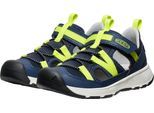 Sandale KEEN "MOTOZOA SANDAL", Jungen, Gr. 35, naval academy, evening primrose, Synthetik, Schuhe Sandale, atmungsakiv