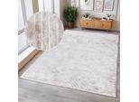 Teppich OTTO HOME "Luvu, mit Hoch-Tief-Struktur" Gr. 4, beige, B:160cm H:12mm L:230cm, Kunstfaser, Teppiche, Teppich, Modernes Design, Boho-Charme, dezenter Glanz, Wohnzimmer, Schlafzimmer