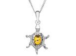 Kette mit Anhänger OSTSEE-SCHMUCK "Ostsee-Schmuck Kette mit Anhänger Schildkröte" Gr. 42, silber, Halsketten, Damen, 42cm, Silber 925 (Sterlingsilber), L: 42