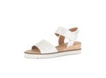Plateausandaletten GABOR "Plateau Sandale", Damen, Gr. 39, silber, Schuhe