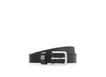 Ledergürtel HUGO "Tina HU-GO", Damen, Gr. 95, schwarz 001, Leder, unifarben, Gürtel Ledergürtel, mit Logo-Pin