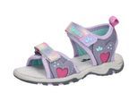 Sandale LICO "Sandale Blacky V", Mädchen, Gr. 35, lila, Synthetik, Schuhe Sandale