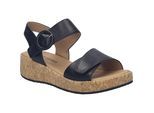 Sandale JOSEF SEIBEL "Evita 05, schwarz", Damen, Gr. 39, schwarz, Obermaterial: 100% Rindsleder Leather cow., Schuhe Sandale