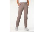Zip-off-Hose CASUAL LOOKS, Herren, Gr. 24, Kurzgrößen, grau (taupe), 95% Polyamid, 5% Elasthan, unifarben, lang, Hosen