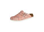 Pantolette BIRKENSTOCK "Kay SL", Damen, Gr. 42, grün (rosa), Obermaterial: 50% Rindsleder Leather cow. 50% Lammleder LEL., Schuhe Pantolette