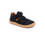 Barfußschuh BISGAARD "barefoot floyd", Jungen, Gr. 24, navy, Leder, Basic, Schuhe Barfußschuh, Barfußschuh mit Klettverschluss, Größenschablone zum Download