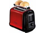 MOULINEX Toaster "LT261D Subito", rot, B:16cm H:20cm T:28,5cm, Toaster, Anhebevorrichtung, 7 Bräunungsstufen, Krümelschublade, Toaster