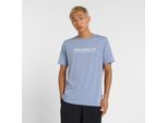 Laufshirt NEW BALANCE "Heathertech Athletic Gear T-Shirt", Herren, Gr. M, dusk shower (485), Obermaterial: 65% Polyester, 35% Baumwolle, Shirts Laufshirt