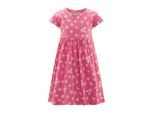 Jerseykleid HAPPY GIRLS, Mädchen, Gr. 146, N-Gr, pink, Jersey, Obermaterial: 100% Baumwolle, bedruckt, geblümt, Basic knieumspielend, Rundhals, Kleider Jerseykleid