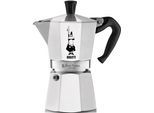 Espressokocher BIALETTI "Moka Express", grau (aluminiumfarben, schwarz), 0,27 l, 6, Kaffeemaschinen, Espressokocher, Aluminium