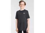 T-Shirt UNDER ARMOUR "TECH", Jungen, Gr. M, schwarz, Obermaterial: 100% Polyester, Rundhals, Shirts T-Shirt, lockere Passform, Rundhalsausschnitt, leichtes Material