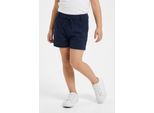 Shorts KIDS ONLY "KOGPOPTRASH EASY SHORTS NOOS", Mädchen, Gr. 116, N-Gr, blau (night sky), Milano Rib, Obermaterial: 63% Viskose, 32% Nylon, 5% Elasthan, unifarben, regular fit kniefrei, Hosen Shorts