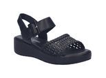 Sandale JOSEF SEIBEL "Eve 06, black-black", Damen, Gr. 37, schwarz (schwarz, schwarz), Obermaterial: 100% Rindsleder Leather cow., Schuhe Sandale