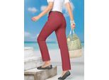 Bequeme Jeans CLASSIC BASICS, Damen, Gr. 24, Kurzgrößen, rot (rostrot), 97% Baumwolle, 3% Elasthan, unifarben, lang, Jeans