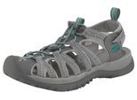Sandale KEEN "WHISPER", Damen, Gr. 42, bunt (hellgrau, grün), Synthetik, Schuhe Sandale