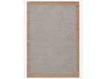 Teppich HEINE HOME Gr. 1, grau (grau, natur), B:120cm H:6mm L:180cm, Baumwolle, Jute, Polyester, Viskose, Teppiche, Teppich