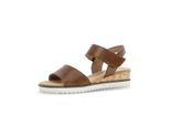 Plateausandaletten GABOR "Plateau Sandale", Damen, Gr. 37, braun, Schuhe
