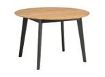Mid.you Esstisch, Schwarz, Eiche, Holz, Holzwerkstoff, Kautschukholz, vollmassiv, rund, würfelförmig, 120x74x120-200 cm, ausziehbar, Esszimmer, Tische, Esstische, Esstische ausziehbar