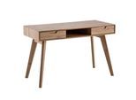 Schreibtisch – 120x55x77 cm, Skandinavischer Stil, 2 Schubladen, Eichenbeine