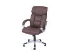 Bürostuhl MCW-A71, Chefsessel Drehstuhl Schreibtischstuhl, Stoff/Textil, MVG ~ Wildleder-Optik vintage braun