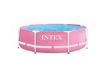 INTEX 28290ND - Pink Metal Frame Pool (244x76cm) Swimmingpool Planschbecken
