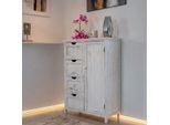 Kommode MCW-D12, Schrank Schubladenkommode, Shabby-Look Vintage 82x55x30cm ~ weiß