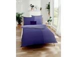 Bettwäsche KAEPPEL "MASTER 100% Baumwolle", lila (violett), B/L: 240cm x 220cm, 1 Stk., 2 Stk., Mako-Satin, B/L: 80cm x 80cm & 80cm x 80cm, 3 Stk., Mako-Satin, Obermaterial: 100% Baumwolle, Bettwäsche, Bettwäsche, mit Karomuster, Markenreißverschluss