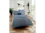 Bettwäsche KAEPPEL "MASTER 100% Baumwolle", grau (taube), B/L: 240cm x 220cm, 1 Stk., 2 Stk., Mako-Satin, B/L: 80cm x 80cm & 80cm x 80cm, 3 Stk., Mako-Satin, Obermaterial: 100% Baumwolle, Bettwäsche, Bettwäsche, mit Karomuster, Markenreißverschluss