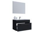 Waschtisch VCM "3-tlg. Waschplatz Waschtisch Badinos Schublade SP", schwarz, B:80cm T:46cm, Waschtische, Waschtisch