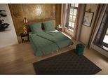 Wendebettwäsche "Groningen", oliv grün, B/L: 135cm x 200cm, 1 Stk., 1 Stk., Microfaser, B/L: 80cm x 80cm, 2, Microfaser, Obermaterial: 100% Polyester, PURE LUXURY COLLECTION, Bettwäsche, Wendebettwäsche, Mikrofaser, Pflegeleicht, Reißverschluss, Wende, 3D, uni muster, weich