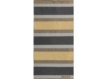 Saunatuch DYCKHOFF "Saunatuch SaunaStripe", gold, B:100cm L:200cm, Walkfrottee, Obermaterial: 100% Baumwolle, Handtücher