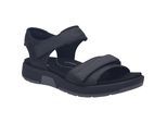Sandale JOSEF SEIBEL "Emeric 10, schwarz", Herren, Gr. 45, schwarz, Obermaterial: 80% Rindsleder Leather cow. 20% Textilmaterial TEXMAT., Schuhe Sandale