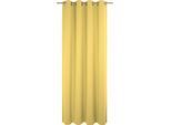 Vorhang ADAM "Uni Collection light" Gr. 4, gelb (hellgelb), B:145cm H:245cm, Baumwolle (Bio-Baumwolle), Gardinen, Vorhang, aus 100% Bio-Baumwolle, Vorhang nach Wunschmaß